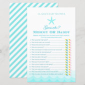 Raad eens wie moeder of vader is - Baby shower Gam (Voorkant / Achterkant)