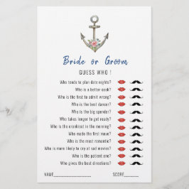 'Raad eens wie' Nautical Anchor Vrijgezellenfeest