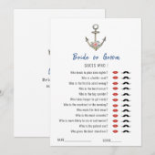 'Raad eens wie' Nautical Anchor Vrijgezellenfeest  Kaart (Voorkant / Achterkant)