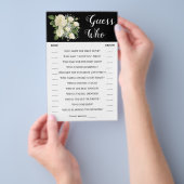 Raad eens wie | Paar- en Vrijgezellenfeest-Kaart Flyer (Hand)