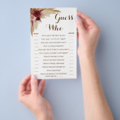 Raad eens wie Pampas Grass Game Card Flyer (Hand)