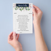 Raad eens wie Pampas Grass Vrijgezellenfeest Game  Flyer (Hand)