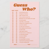 Raad eens wie Retro Disco Vrijgezellenfeest Game (Voorkant)