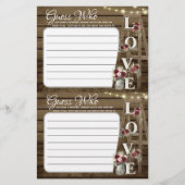 Raad eens wie rustieke douche spel (Voorkant)