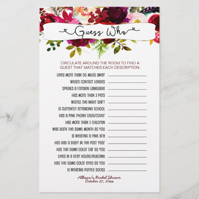 Raad eens wie + telefoonspelletjes, Bourgogne 3979 (Voorkant)