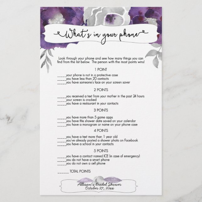 Raad eens wie + telefoonspelletjes, paarse grijze  (Voorkant)