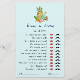 'Raad eens wie' Tropische drinken Vrijgezellenfees