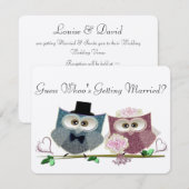 Raad eens wie trouwt, huwelijksuitnodiging kaart (Voorkant / Achterkant)
