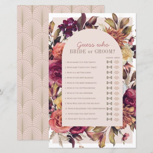 Raad eens wie valt verlaat Vrijgezellenfeest spel (Voorkant / Achterkant)