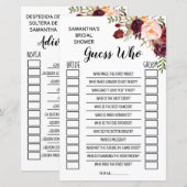 Raad eens wie vrijgezellenfeest engels spaans spel (Voorkant / Achterkant)