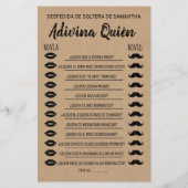 Raad eens wie vrijgezellenfeest engels spaans spel (Achterkant)