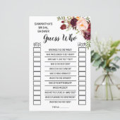 Raad eens wie Vrijgezellenfeest Marsala Flowers Ga (Staand voorkant)