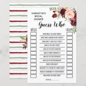 Raad eens wie Vrijgezellenfeest Marsala Flowers Ga (Voorkant / Achterkant)