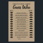 Raad eens wie Vrijgezellenfeest Rustic Game Kaart<br><div class="desc">Raad eens wie Vrijgezellenfeest is. Voeg Bride toe om de Naam van het ontwerp te zijn, voor extra veranderingen (veranderingsvraag en andere formuleringen, doopvontkleur, doopvontstijl), klik op personaliseren, scrol neer, en klik op de verbinding "uitgeeft gebruikend het Hulpmiddel van het Ontwerp". ** Zie het volledige collectie voor overeenkomende design die...</div>