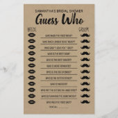 Raad eens wie Vrijgezellenfeest Rustic Game Kaart (Voorkant)