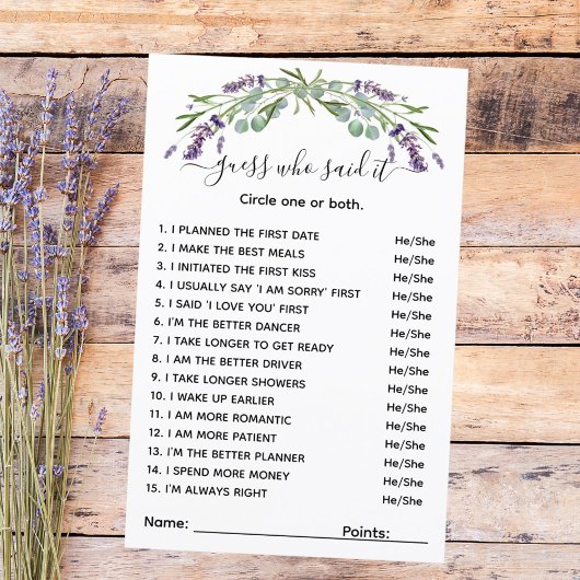 Raad eens wie zei het lavendel vrijgezellenfeest s