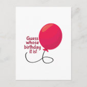 Raad eens wiens verjaardag briefkaart (Voorkant)