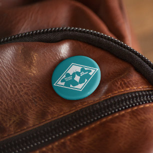 Raad Game Duo White Lijst Pin Ronde Button 5,7 Cm