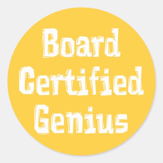 Raad Gecertificeerde Genius Gifts Ronde Sticker (Voorkant)
