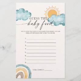 Raad het Baby eten | Sunshine Baby shower Game