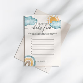 Raad het Baby eten | Sunshine Baby shower Game Kaart
