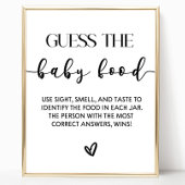 Raad het Baby Food Baby shower spel bord Poster