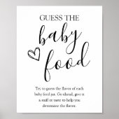 Raad het Baby Food Baby shower Spelbord Poster (Voorkant)
