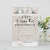 Raad het Baby Food Snowman Baby shower spel (Staand voorkant)