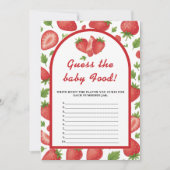 Raad het Baby Food Strawberry Berry Sweet Game Kaart (Voorkant)