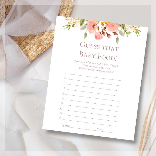 Raad het Baby voedsel | Briefpapier spel