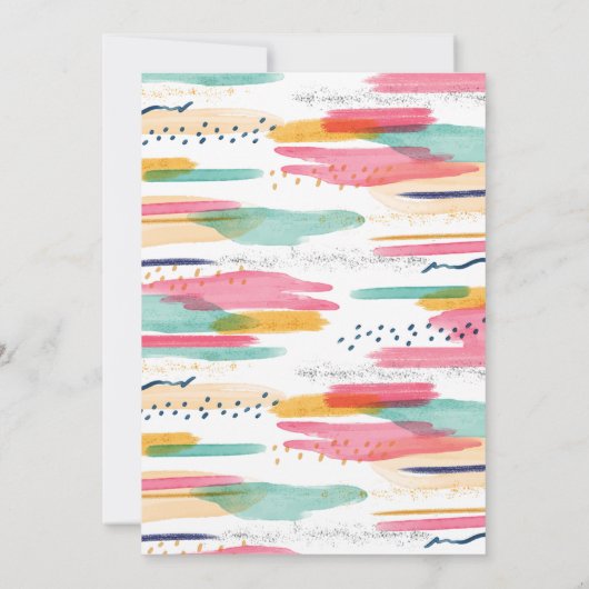 Raad het Baby voedsel | Moderne Abstracte roze en  Kaart (Achterkant)