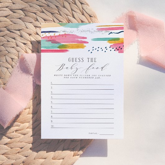 Raad het Baby voedsel | Moderne Abstracte roze en  Kaart