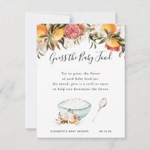 Raad het babyvoedsel Baby Shower Spel