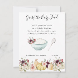 Raad het babyvoedsel | Baby Shower Spel