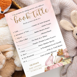 Raad het boek Titel Storybook Baby shower Game