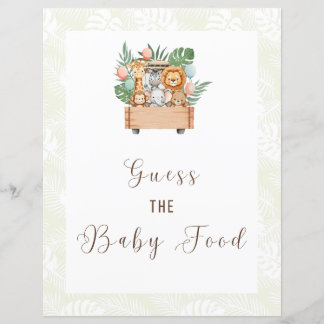 Raad het bord met babyvoedsel
