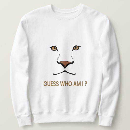 Raad het dier: Leeuwin | Minimale Koningin Trui (Design voorkant)