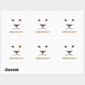 Raad het dier: Leeuwin | Minimale Koningin Vierkante Sticker (Vel)