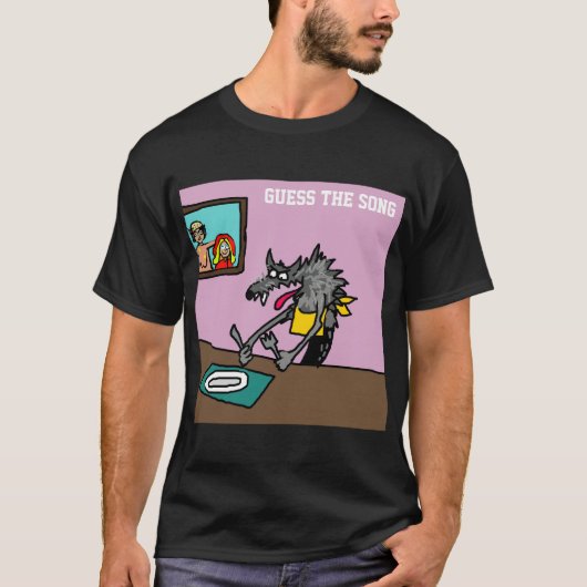 Raad Het Lied T-Shirt Hongerig Als De Wolf (Voorkant)