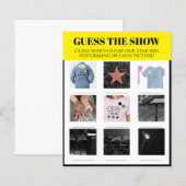 Raad het Show Gepersonaliseerde Playbill Party Gam (Voorkant / Achterkant)