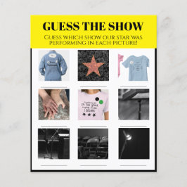 Raad het Show Gepersonaliseerde Playbill Party Gam