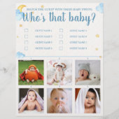 Raad het spel voor de babyshower flyer (Voorkant)