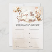 RAAD HET ZOETE ROMMEL BABY SHOWER SPEL SCHATTIGE B KAART (Voorkant)