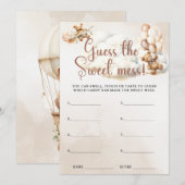 RAAD HET ZOETE ROMMEL BABY SHOWER SPEL SCHATTIGE B KAART (Voorkant / Achterkant)