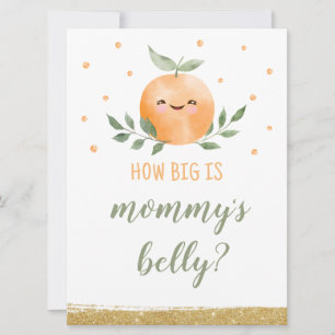 Raad Hoe Groot is Mamma Buik Bord Little Cutie Kaart
