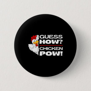 Raad Hoe Kip Grappige Kippen Grappen Kip Ronde Button 5,7 Cm