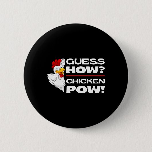 Raad Hoe Kip Grappige Kippen Grappen Kip Ronde Button 5,7 Cm (Voorkant)