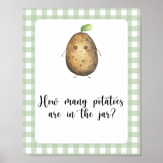 Raad hoeveel aardappelen er in de pot zitten poster (Voorkant)