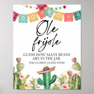 Raad hoeveel bonen Ole Frijole Shower Game Poster