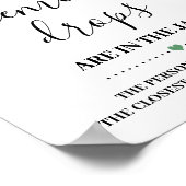 Raad hoeveel citroendruppels Bruidsshowerspel Bord Poster (Hoek)